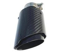 Punta Silenciador Punta De Silenciador De Cubierta Negra Mate De Tubo De Escape Único De Acero Inoxidable De Modificación Universal Garganta Cola(66-101mm)