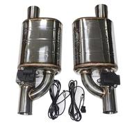 Punta Silenciador Silenciador De Ángulo De Válvula Ajustable Universal 1 Par 2 Uds Kit De Tubo De Escape De Control De Válvula Eléctrica De Escape De Coche Garganta Cola(76MM Type A)