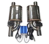 Punta Silenciador Silenciador De Ángulo De Válvula Ajustable Universal 1 Par 2 Uds Kit De Tubo De Escape De Control De Válvula Eléctrica De Escape De Coche Garganta Cola(70MM Type B)