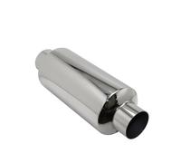 Punta Silenciador Sistemas De Escape Universales Para Automóviles Silenciador Tubo Intermedio De Acero Inoxidable Plateado Tamaño OD: 51 Mm 57 Mm 63 Mm 70 Mm Y 76 Mm Escape Trasero(Ength 300mm 57MM)