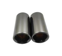 Punta Silenciador Tubo Cola 2 Silenciadores Escape Acero Inoxidable 70 Mm para Serie 3 para 318i para 320i para 325i para 328i para 316i(Black 2pcs)