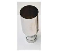 Punta Silenciador Tubo De Escape De Acero Inoxidable Punta De Silenciador De Una Sola Capa Borde Plano Modificado Para Coche 1 Ud Garganta Cola(IN 54 Out 101 mm)