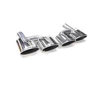 Punta Silenciador Tubo De Escape Negro De Acero Inoxidable Para Benz Clase C W204 Clase E W212 W211 Clase S W221 Para AMG Escape Trasero(Y Silver 260)