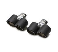 Punta Silenciador Tubo Escape 1 Par De Tubos De Escape Cuádruples Para 535i 535d F10 F11 F18 De Escape Con Silenciador De Parachoques G31 G30 M5 Mejorado(Carbon Fiber B)