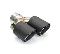 Punta Silenciador Tubo Escape 1 Pieza De Boquilla De Tubo De Escape Doble Con Silenciador Individual Acero Inoxidable Para 535i X1 X3 320i E90 E92(Fibra de carbon)