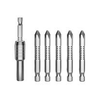 Punta telescópica hexagonal tres en 1 con varilla de conexión magnética para destornilladores, aleación para herramienta de precisión compatible con varios tornillos, 65 mm de longitud, paquete de 3/4