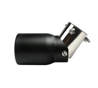 Punta Tubo Escape Laminada Un Solo Borde Ajustable Universal Acero Inoxidable 63mm/3,5 "-89mm Con Perno Para Automóviles Y SUV(Black)