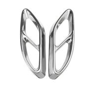 Punta Tubo Escape Para Benz Clase E/C/B/A Para GLC/para GLS/para GLE Para CLA Par Cabezales Cubierta Varilla Tubo Escape Doble Trasero Acero Inoxidable Negro Mate(Silver)