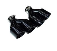 Punta Tubo Escape Para GTI MK7 Para Golf7 1 Uds Doble Mate De Acero Inoxidable Silenciador Coche Punta Escape Tubo 60MM 63mm Boquilla(Black in64-out101mm)