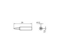 Punta XNT K Weller, Cincel, 1.2mm