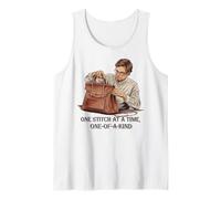 Puntada a Puntada Cuero Artesanal Exclusivo Camiseta sin Mangas