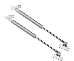 Puntal de gas, Paquete de 2 soportes resorte gas for caja juguetes y bisagras cierre suave, plateado, 20N-150N(150N)