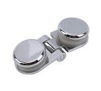 Puntal de Gas, Plantilla, Mampara de Ducha de Aleación de Zinc, Bisagra de Vidrio Sin Marco Embutir, Cubierta Decorativa, Accesorios de Cromo Redondo (Color: 459881)