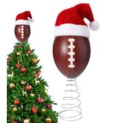 Puntale Per Albero Di Natale - Puntale Albero A Tema Calcio E Cappello Babbo Natale - Decorazione Natalizia Per La Casa,Per Esterno Inverno Vacanza Studio Asilo Casa