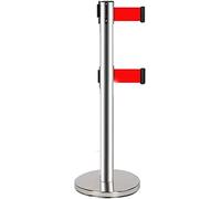 Puntales, barrera de cinturón retráctil Cinturón de aislamiento de línea de un metro de doble capa Barandilla de acero inoxidable Cinturón telescópico Banco de barandilla Poste de puntal de control de