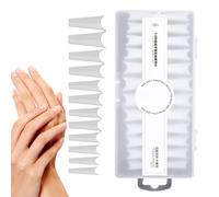 Puntas acrílicas para uñas, puntas postizas - 240 piezas de uñas profesionales | 12 tamaños de juego de extensión de uñas sencillas, puntas de uñas francesas, puntas de uñas semi-cubiertas en caja de