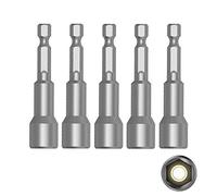 Puntas atornillador impacto, juego de puntas de tuerca 10 mm con adaptador carraca 1/4 y cambio rápido para taladro eléctrico, taladro de litio, destornillador neumático, paquete 5 piezas