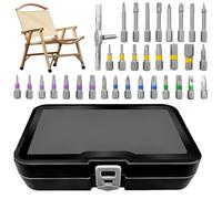 Puntas atornilladoras | Mango ergonómico en T con trinquete | Kit completo de herramientas para reparaciones con puntas atornilladoras | Para principiantes profesionales, padres, gafas de bicicleta