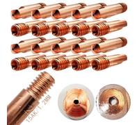 Puntas Contacto Soldadura, Dujelixa Boquillas M6 Mig, 20 PCS Boquillas de Soldadura de Gas 15AK, Punta de Contacto para Accesorios de Pistola de Soldadura MIG/MAG 15AK Piezas de Desgaste 1,2 mm
