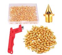 Puntas de 1/4 Pulgadas para Pistas, Pistas de Acero Inoxidable de Larga Distancia con Llave, Accesorio para Zapatos con Caja de Almacenamiento para Actividades al Aire Libre