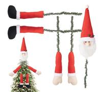 Puntas de árbol de Navidad para árboles pequeños, adornos para adornos de árbol de Navidad | Abraza a Papá Noel | Decoración para árbol de Navidad, muñeco de nieve, decoraciones navideñas, divertido