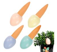 Puntas de autoriego para plantas, de riego de 4 unidades con estacas - Inserto de autoriego para macetas - para parterres, plantas de macetas, cultivo de tomates y riego de vacaciones