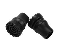 Puntas de bastón para caminar, puntas de goma para muleta para caminar, bastón antideslizante que se adapta a la mayoría de trekking y senderismo, absorción de golpes, agarre y protectores de tracción