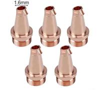Puntas de boquilla de soldadura de cobre, 5 piezas para rosca M16 con alimentador de alambre H35, se adapta a diámetro de alambre guía de 0 8 a 2 0 mm, proporciona disipación de calor y reducción de