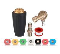 Puntas de boquilla turbo para lavadora a presión, puntas de lavado a presión giratorias eléctricas con conector rápido de 1/4 pulgadas para hormigón, ladrillo, entrada