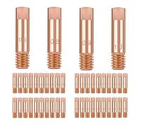 Puntas de contacto de cobre para equipos de soldadura MIG, 0.6-1.0 mm, juego de 40 boquillas compatibles con consumibles de antorcha 14AK 15AK MAG