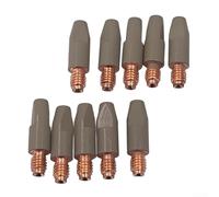Puntas de corte de plasma de 10 piezas, 0,8/0,9/1,0 mm, para antorcha de soldadura 24KD, boquilla de gas revestida, MIG/MAG, material de cobre con alta conductividad y resistencia al desgaste (1,0 mm)