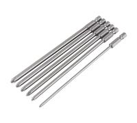 Puntas de Destornillador 6 Piezas Juego de Puntas de Atornillador Largas Bit Bits Juego de Brocas de Cabeza Cruzada Magnética Larga de 150 Mm PH1 PH2