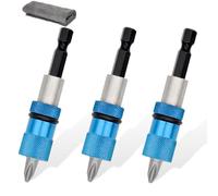 Puntas de Destornillador Imantado, Brocas Magnéticas de Cambio, Portapuntas Magnético, 3PCS Profundidad Portapuntas Portapuntas de Cambio Rápido Porta Puntas Atornillador Soporte para Brocas