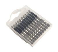 Puntas de destornillador magnéticas cruzadas en aleación de acero, 10 unidades para una conducción eficaz (65 mm)