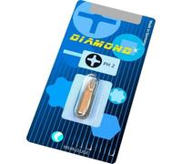 Puntas de diamante y acero inoxidable en blíster, ideales para perforar y fresar en diversas superficies duras.