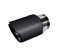 Puntas de Escape de 63 mm Escape de Acero Inoxidable y Fibra de Carbono Brillante Punta de Escape de Automóvil, Entrada de 2,5 "Salida de 3,5"(Matt Todo Negro)