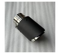 Puntas De Escape De Un Solo Coche 1 Pieza Tubo Plateado Mate Silenciador De Fibra De Carbono Real Tubo De Escape Universal Tubo de Escape(ID 63MM-OD 101MM)