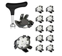 Puntas de golf, puntas de zapatos de golf | 12 piezas de zapatos de punta antideslizante para zapatos de golf,Crampones de golf portátiles de torsión rápida, tacos prácticos para campos
