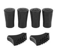 Puntas de Goma de Palo para Caminar Puntas de caña de reemplazo de Protectores de férula para Caminar Postes de Trekking 6pcs