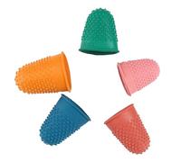 Puntas de goma para dedos de oficina, protectores antideslizantes antiestáticos, 5 piezas de dedales de diferentes colores, para documentos, corte, conteo, costura, manualidades, tallado, oficina
