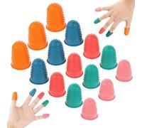 Puntas de goma para los dedos, 15 protectores de dedos de silicona, protectores de dedal, puntas de manga protectora para la punta de los dedos, almohadillas para orejas para pegamento caliente,