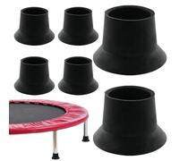 Puntas de goma para patas de trampolín, cubierta de pie de cama elástica, juego de 6 puntas de goma para patas de repuesto, base antivibración, accesorios de manga de tubo, almohadillas de reducción
