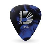 Puntas de guitarra de celuloide D'Addario Pearl para guitarra acústica, eléctrica y bajo, extra gruesas, azul, paquete de 10