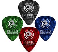Puntas de guitarra de celuloide D'Addario Pearl para guitarra acústica, eléctrica y bajo, mediana, roja, paquete de 10