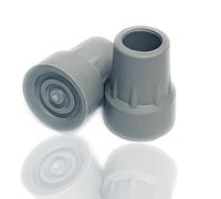 Puntas de muleta, puntas de caña de transmisión médica de repuesto, 7/8 pulgadas, paquete de 2, gris