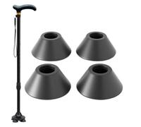 Puntas de Muletas Tapones antideslizantes resistentes para andador, 4 | Puntas Bastón Cuádruple, Contera-Caucho Bastón para mayores, lesionados, interior y exterior, sillas de ducha y de pi