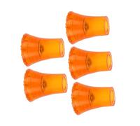 Puntas de Palo, Puntas de Palo de 5 Partes que Evitan el Deslizamiento Estructura de Goma Goma Blanda para Palos Plegables bajo Nivel de Ruido (Naranja)