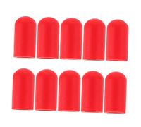 Puntas de Percusión de Silicona Roja para Baquetas, 10 Piezas | Silenciador de Práctica, Protección y Montaje Sencillo, Accesorios para Instrumentos de Percusión Ajuste Amplio