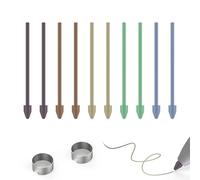 Puntas de plástico y metal de colores de repuesto para Samsung Galaxy Tab S10/S9/S8/S7/S6 Series S, teléfono móvil S25/S24/S23/S22 Ultra S Pen, puntas/puntas + clip + caja de almacenamiento (10