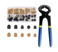 Puntas de repuesto de tacón alto, reparación de talón, 40 pares de tapones de talón en 2 colores con alicates de extracción, redondos y en forma de U, ver imagen, Talla única